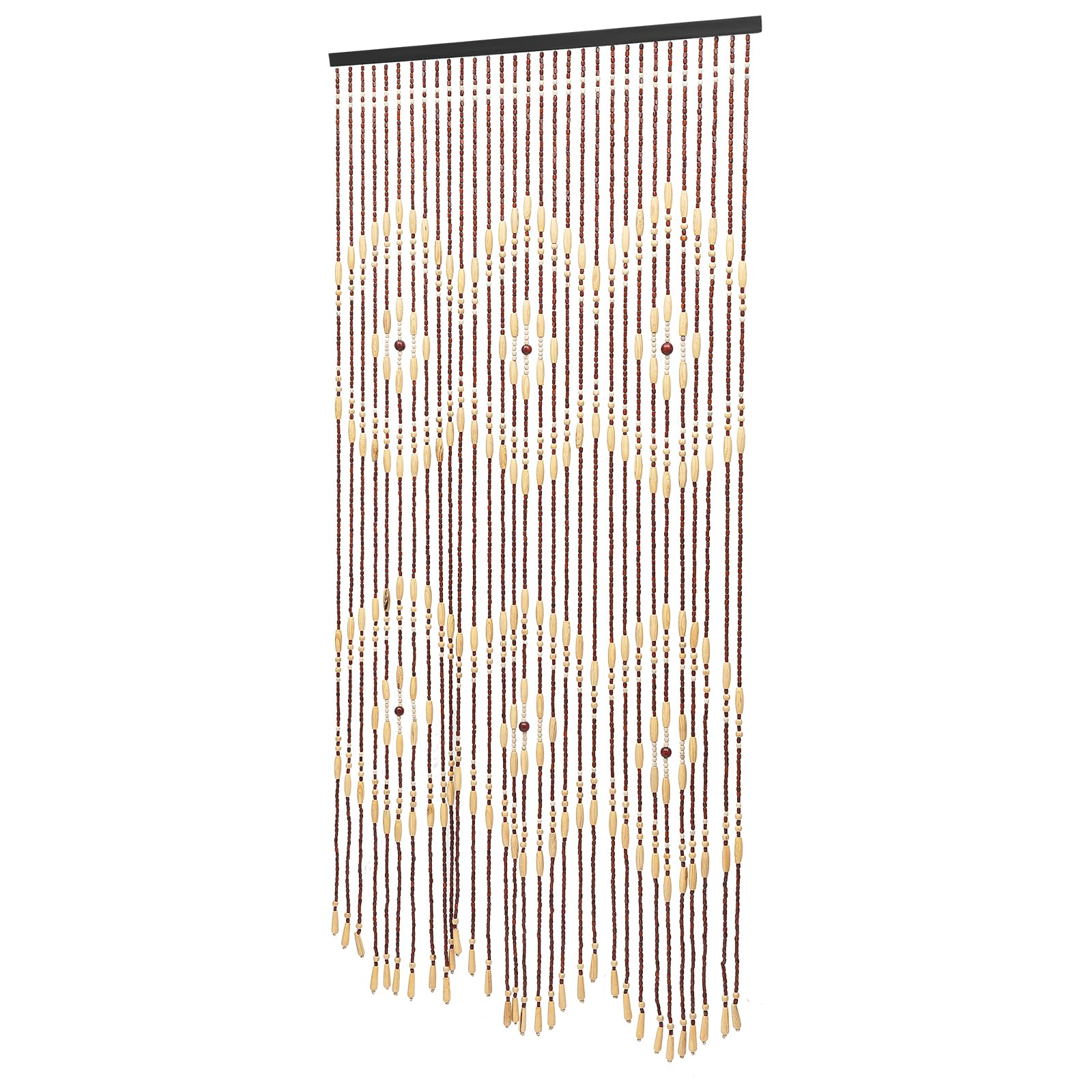 Türvorhang aus Natur Bambus Holz Perlenvorhang Fadenvorhang Bambusvorhang Insektenschutz Paravant Raumteiler Deko Vorhänge 31 Stränge 90 x 175 cm