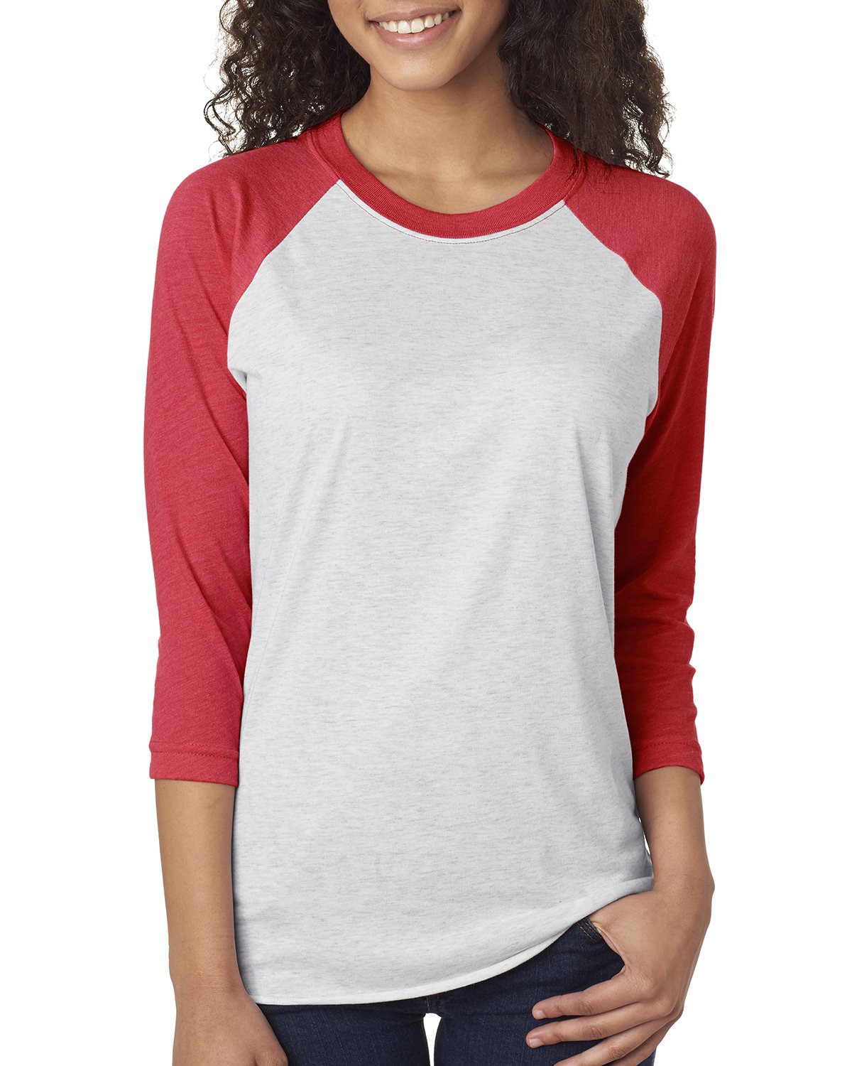 Next Level Unisex Tri-Blend 3/4-Sleeve Raglan - 6051