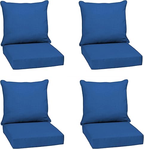 Miniatura 110 de Arden Selections Juego de cojines profundos para exteriores, 24 x 24 pulgadas, resistente al clima, a prueba de lluvia, resistente a la decoloración