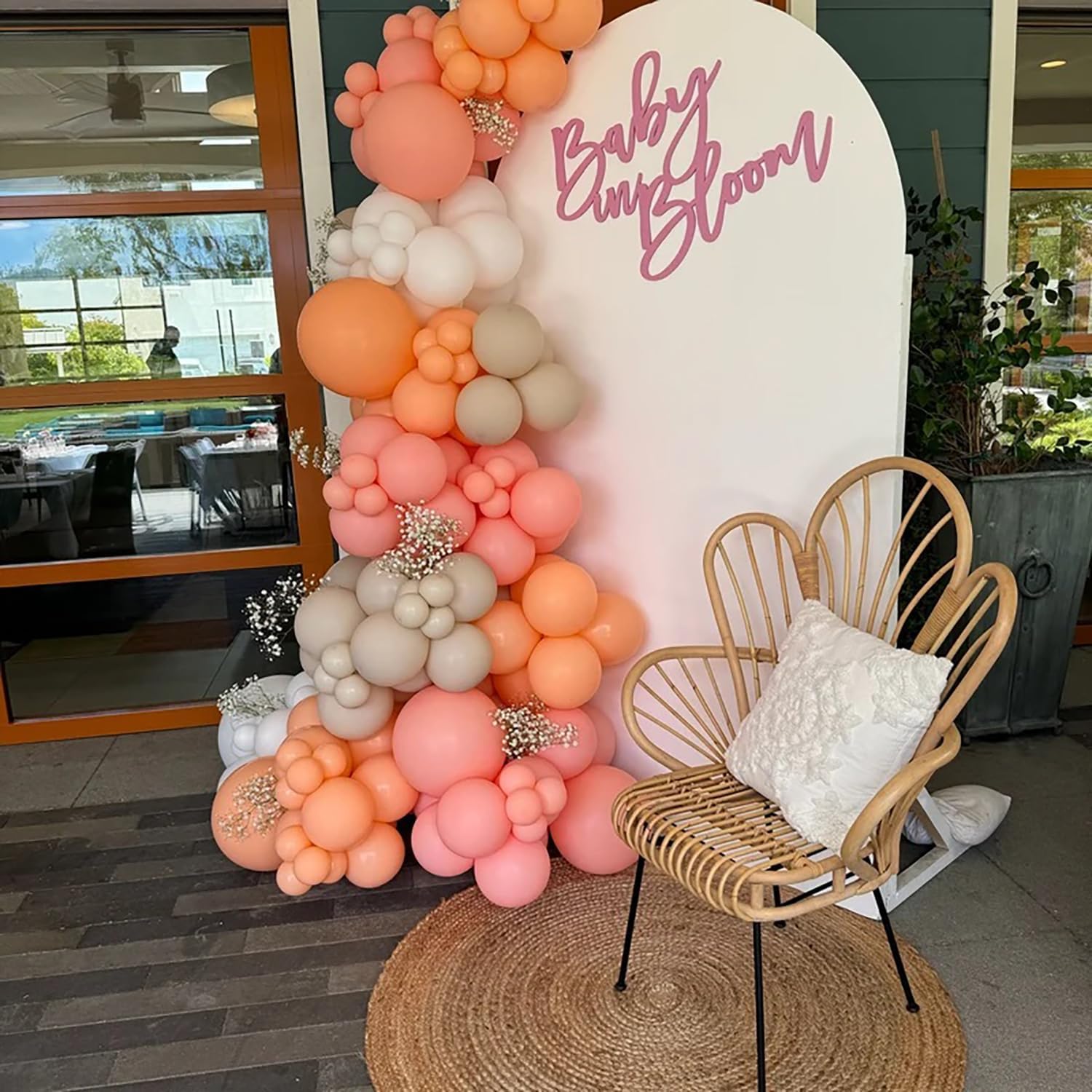 Baby in Bloom Sign for Backdrop,Baby Shower Decorations for Girl or Boy,Gender Reveal Pregnancy Wall Decor Party Backdrop Photography Background
