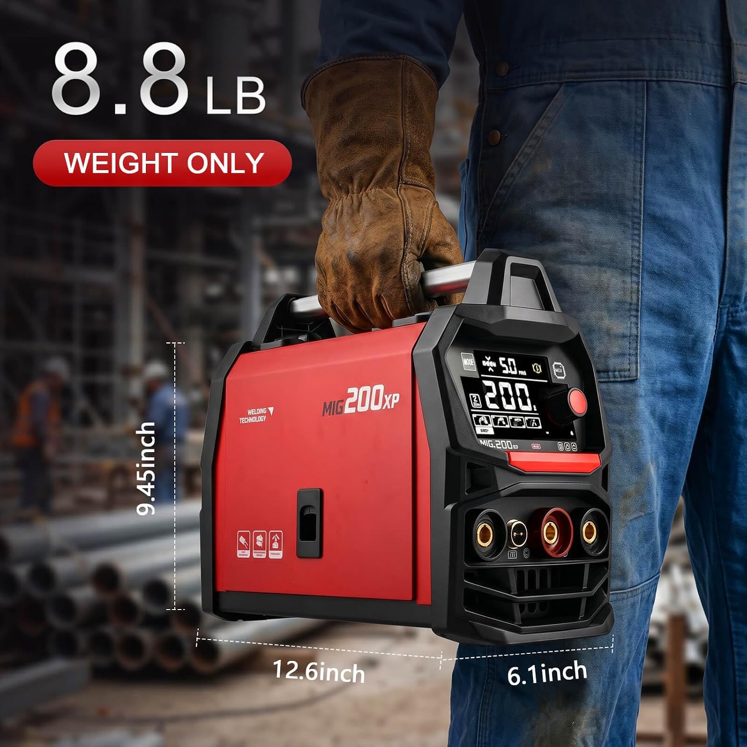 HGNVGZ MIG 200XP 4-in-1 Welder 110V/220V Dual Voltage IGBT