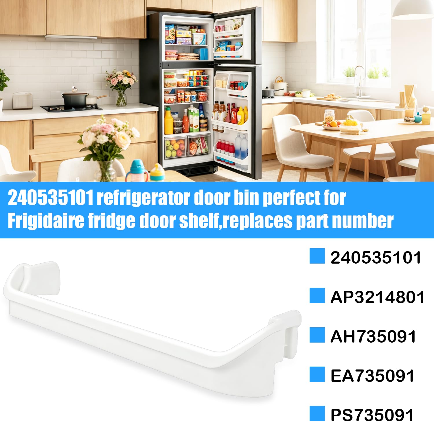 Upgraded 240535101 - Barra de retención para puerta de refrigerador