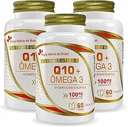 Kit Com 3 - Coenzima Q10 100mg Por Porção + Ômega3 60 Caps Flora Nativa do Brasil