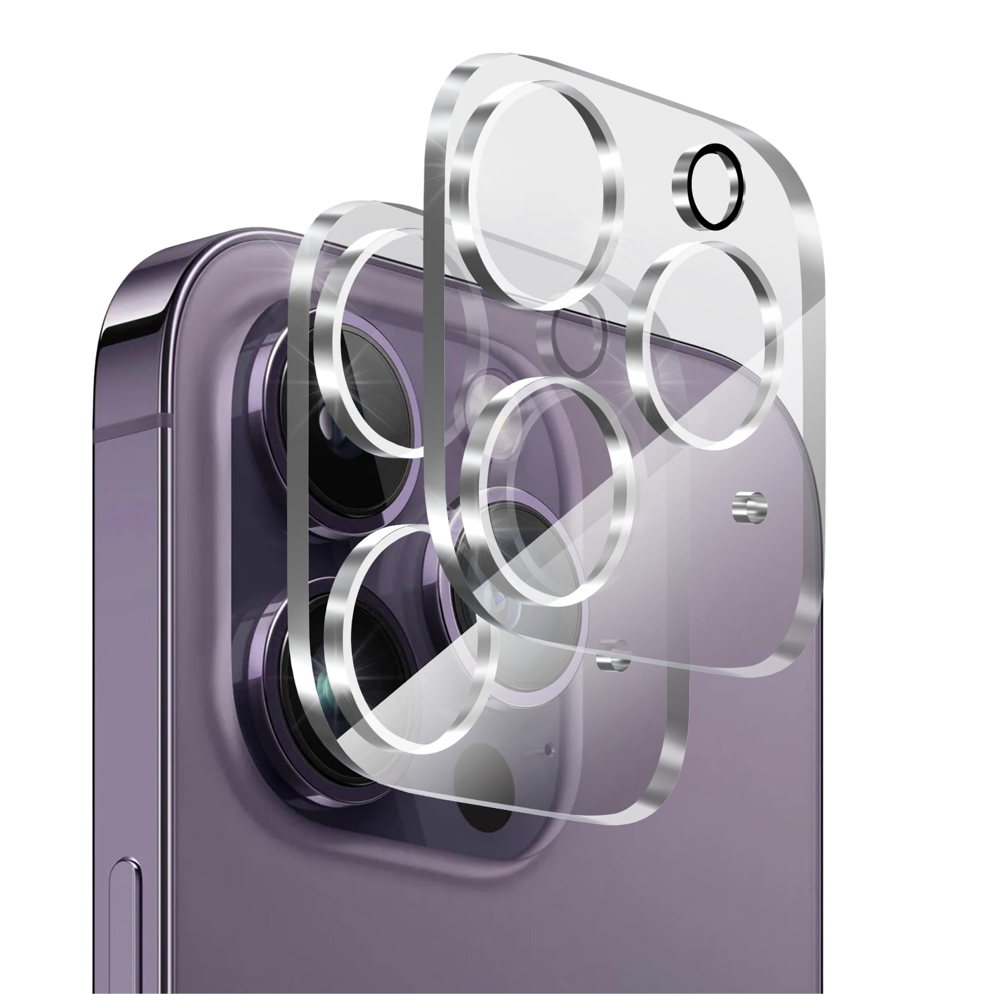 Protections Caméra IPhone 16e - Lot De 2 Verre Trempé 9H - Compatible Flash/nuit - Anti-rayures - Installation Facile - 3