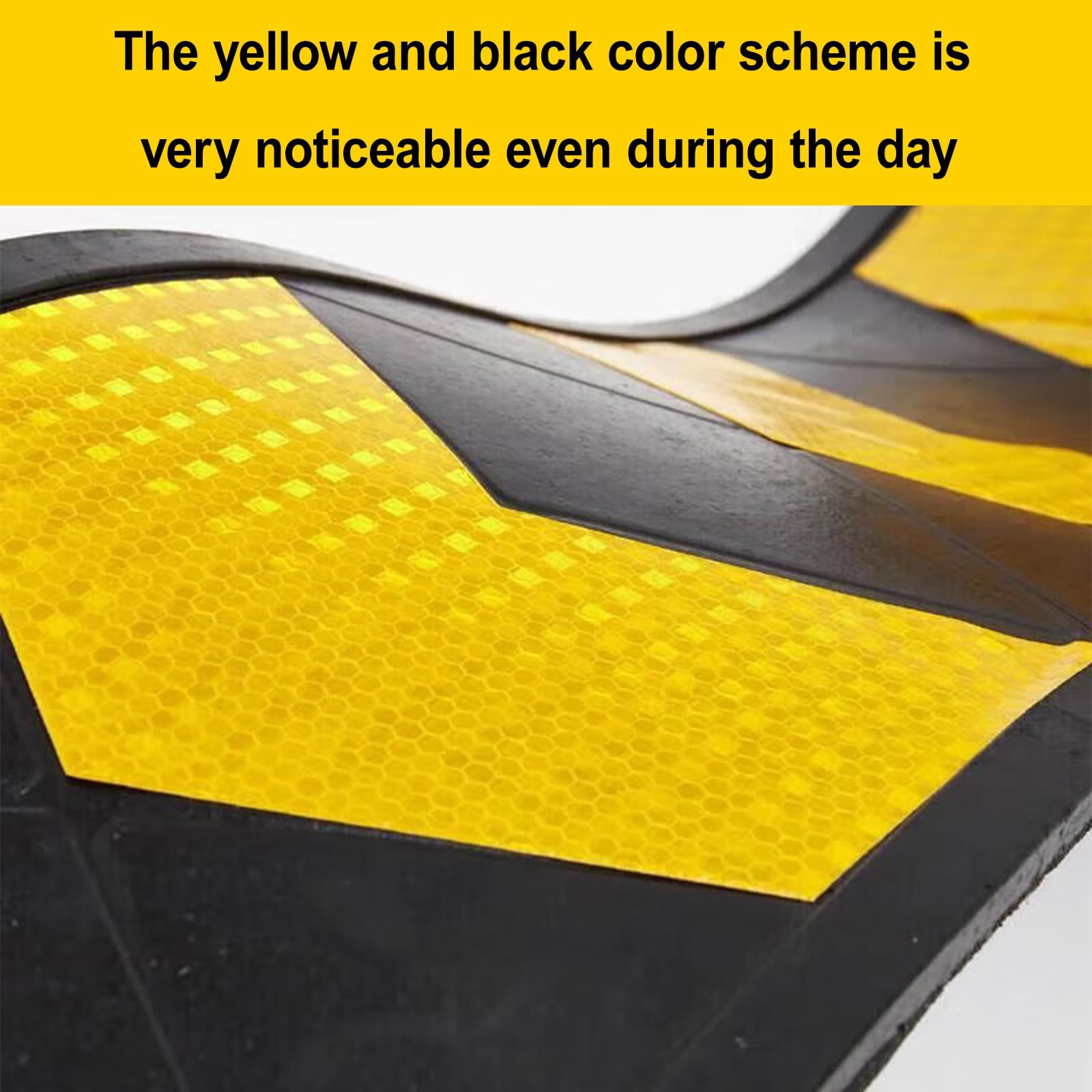 Plástico Protector Columnas Garaje, Fabricado en Material de Goma Negro y Amarillo, con Protección Reflectante, Es Protector Pared Garaje para Garajes y Aparcamientos
