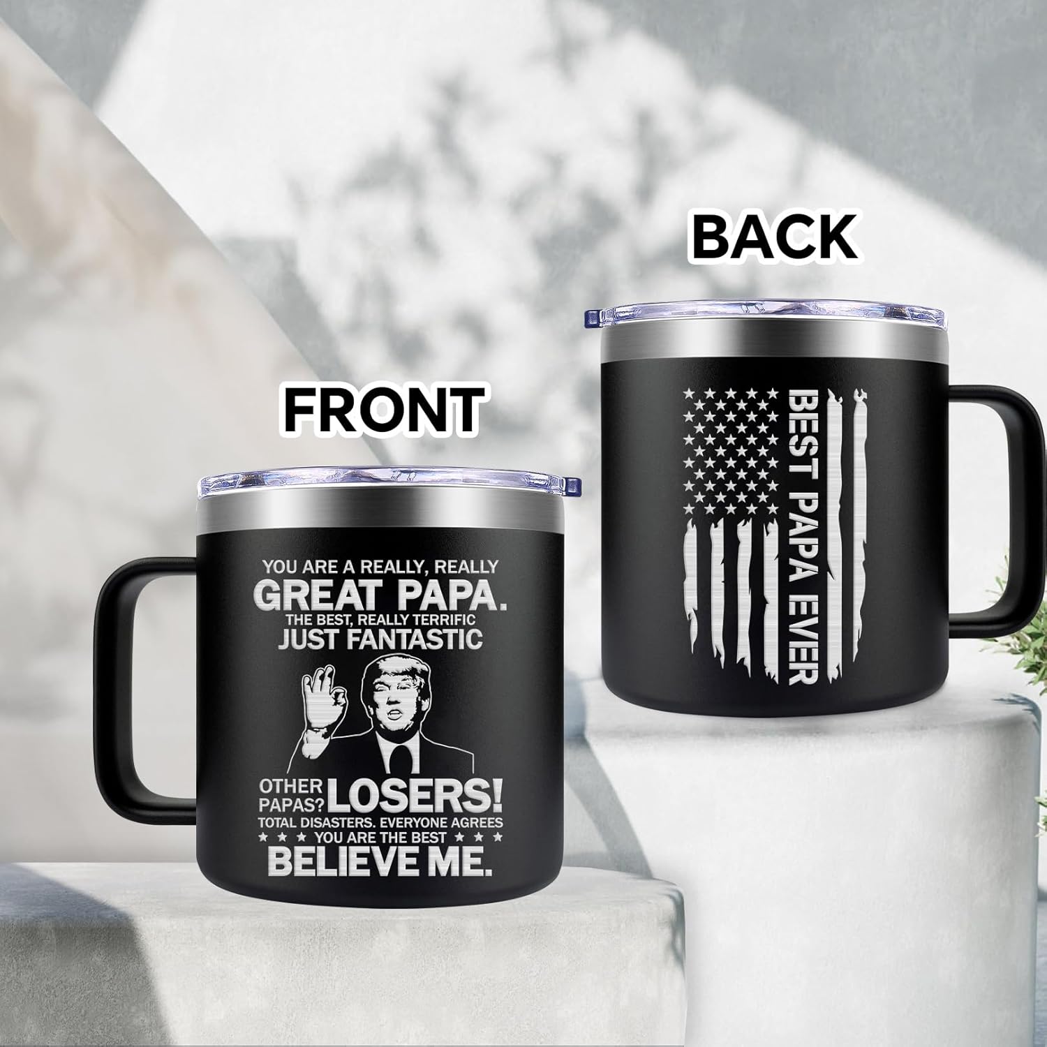 Fufendio Papa Gifts from Grandkids - You Are a Really Great Papas Mug 14oz - Papa Fathers Day Birthday Christmas Gift from Grandson Granddaughter - Image 5