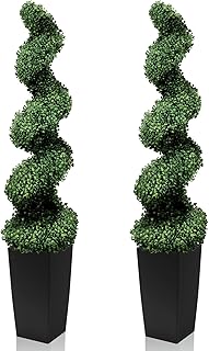5FT Artificial Spiral Topiary Trees