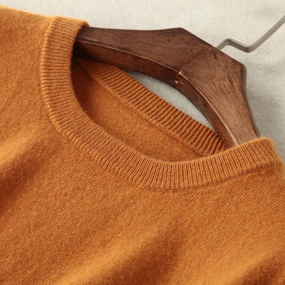 Maglione Girocollo in Cashmere Moda Uomo - Maglia da Passeggio per Il Tempo Libero