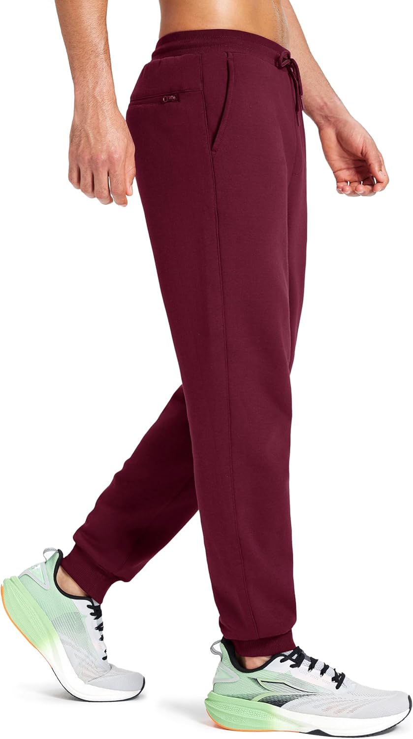 MAGCOMSEN Men's Fleece Joggers Winter Thermal Warm Pants Thicken Fleece Lined Athletic Casual Sweatpants with 3 Pockets