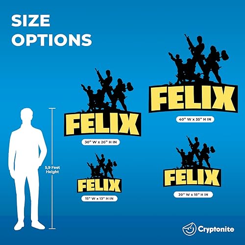 Miniatura 5 de CRYPTONITE Calcomanías de pared con nombre personalizado del juego famoso I para decoración de dormitorio, cuarto de bebé, calcomanía de pared