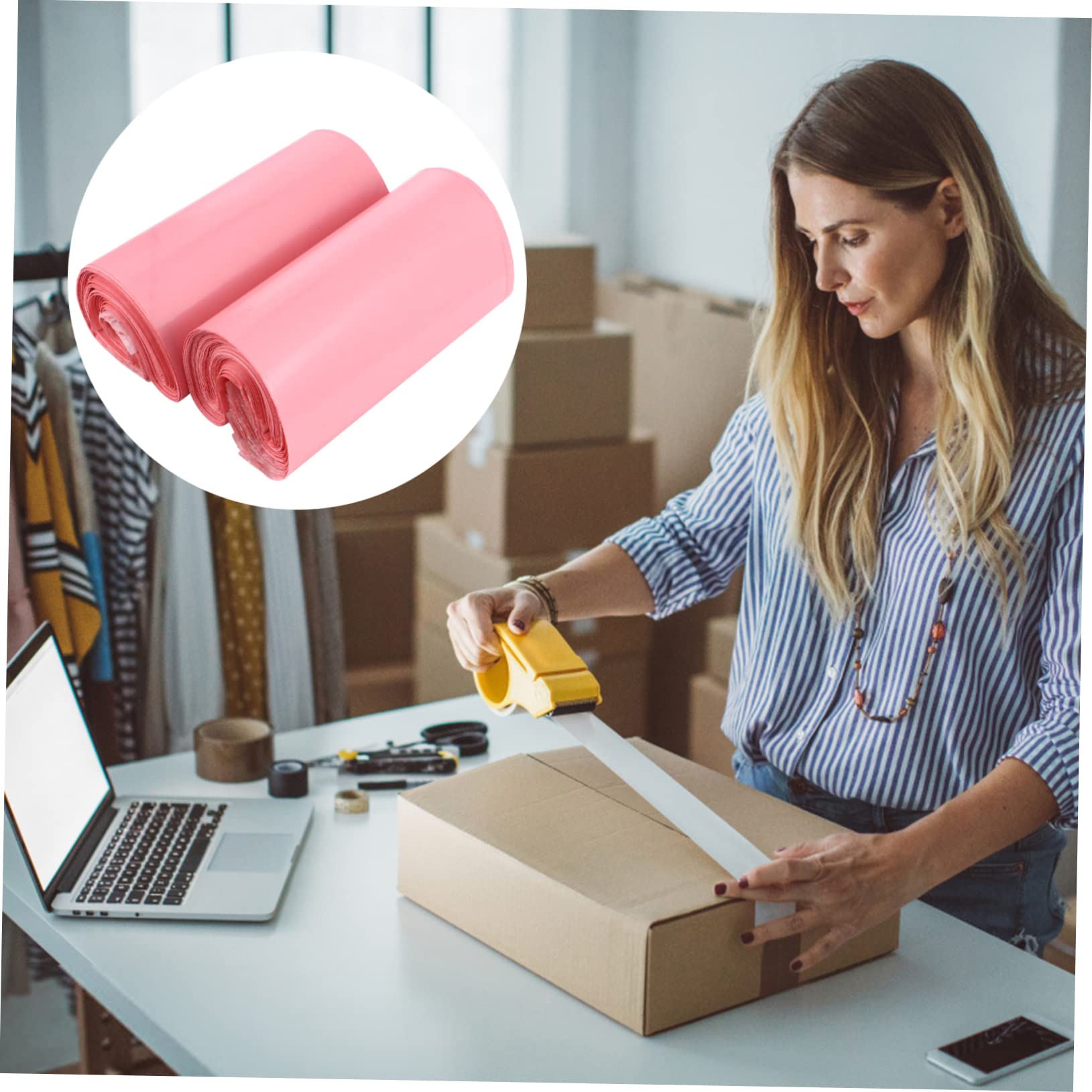 200 Pezzi Buste Postali Impermeabili Leggere e Resistenti Per Proteggere Articoli Da Pioggia o Umidità, Sacchetti Robusti Per Spedizioni