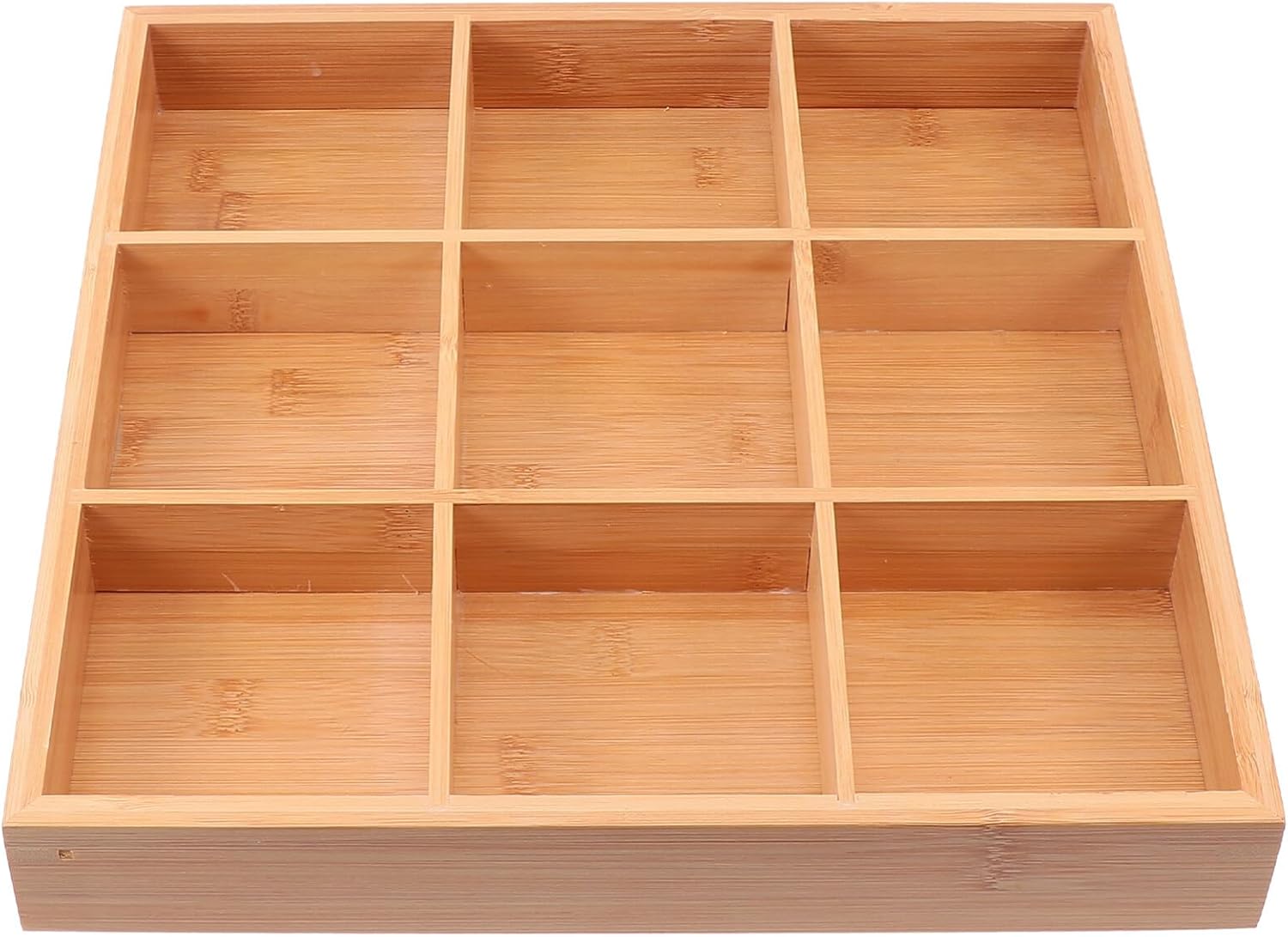 DOITOOL Nine-Grid Vegetable Tray 12.99X12.99X1.96In Divided Serving Platter for Organized Hot Pot Vegetables and Party Snacks