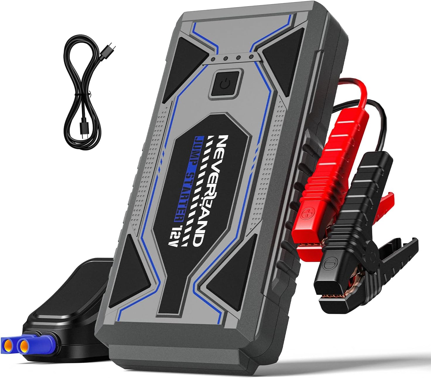 NEVERLAND Jump Starter - 6500A Battery Jumper Starter Portable for 10.0L Gas and 8.0L Diesel Engine,12V Car Battery Jump Starter with LED Light, Jumper Cables