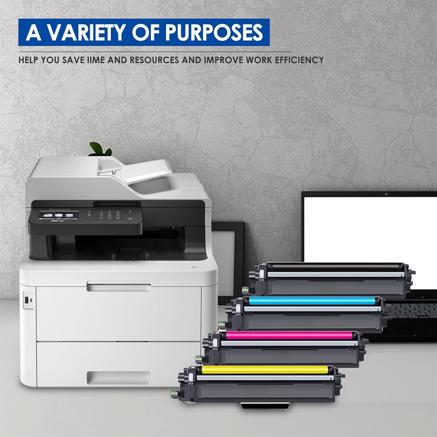 TN-223 TN227 2BK/C/M/Y Toner Cartridge 5 Pack Replacement for Brother TN223BK, TN223C, TN223M, TN223Y Toner Cartridge MFC-L3770CDW MFC-L3710CW HL-3210CW HL-3230CDW HL-3270CDW HL-3290CDW Printer