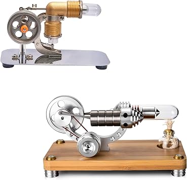 Sunnytech Mini Hot Air Stirling Engine Motor Model Educational Toy Kits HA001-M14-03-S