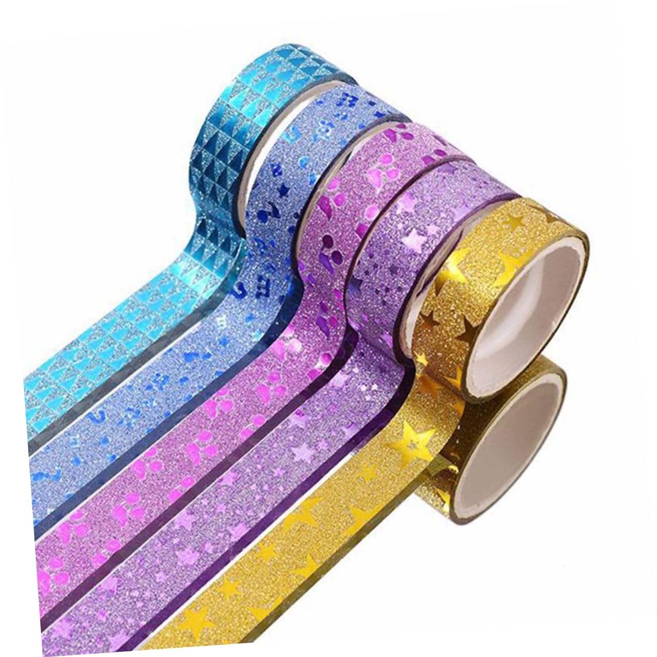 80rotoli Adesivo Decorativo Glitterato Autoadesiva Scrapbooking Decorazione e Lavoretti Creativi Per Scuola e