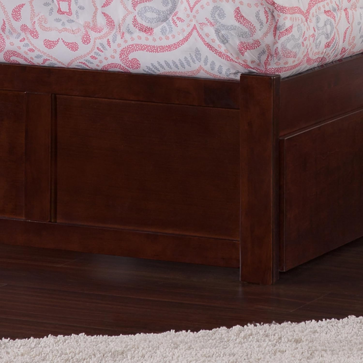 AFI Metro Twin XL Solid Wood Bed with Storage Drawers in Espresso