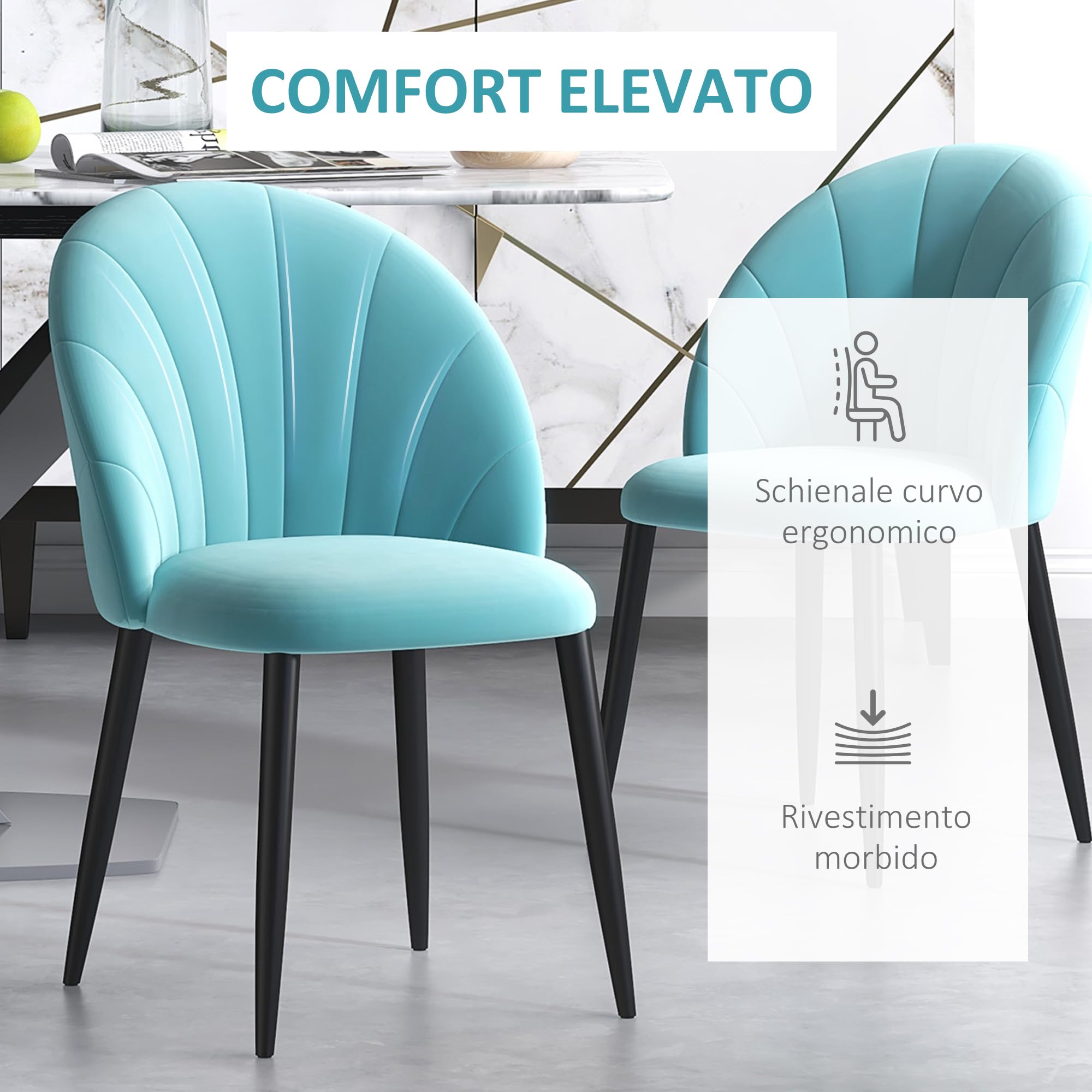 ML-Design Set di 2 Sedie da Sala da Pranzo con Braccioli e Schienale