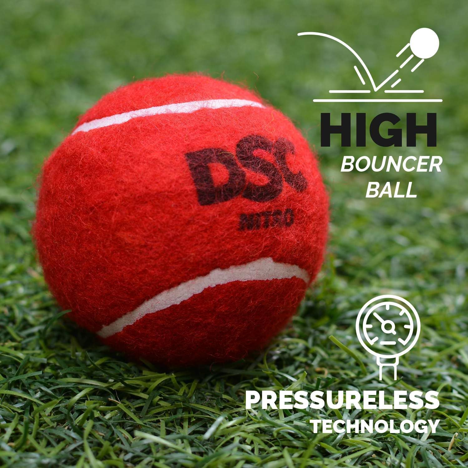 DSC Tennis Cricket Ball (Red)