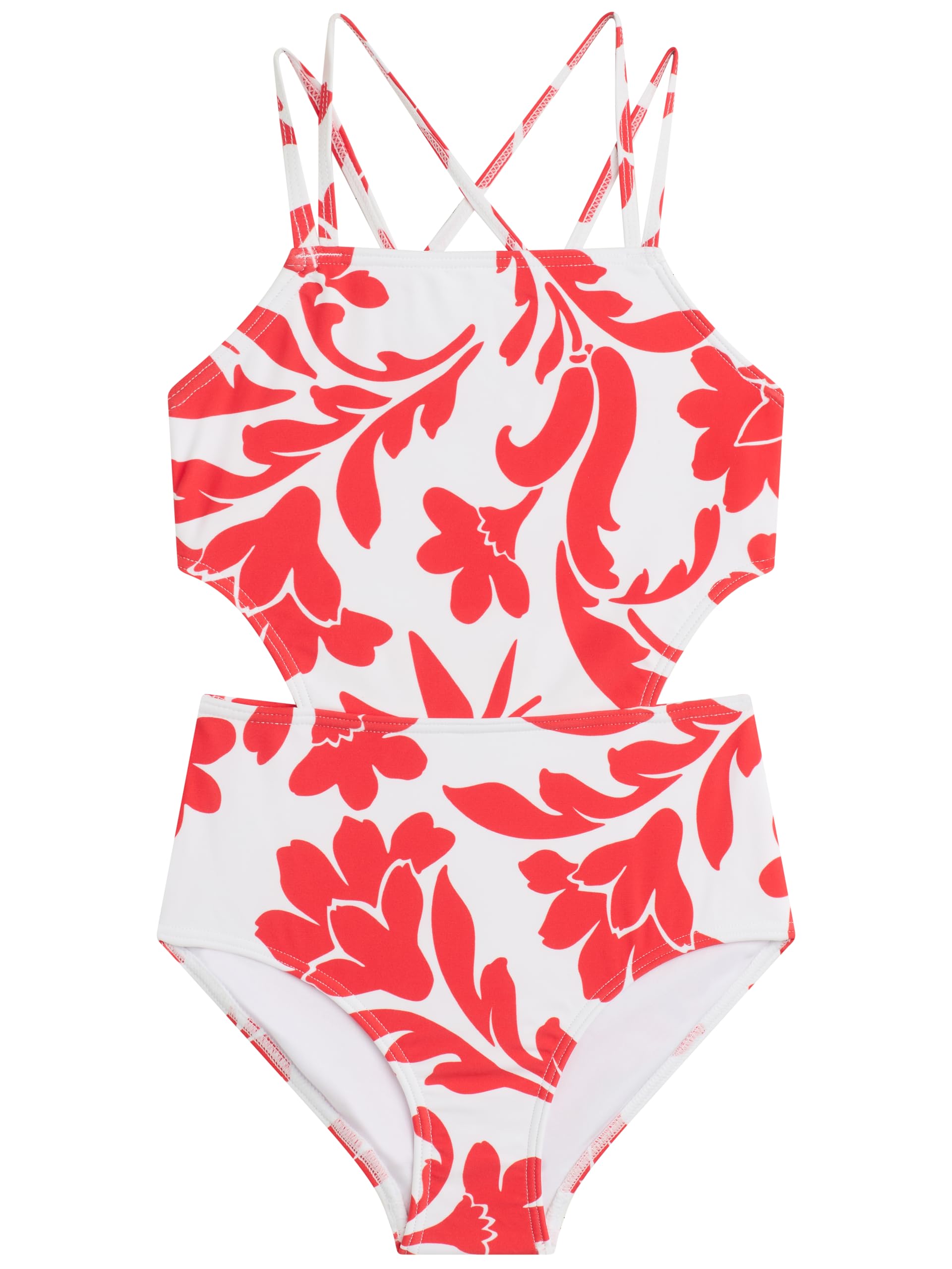 Kanu Surf Girls' Beach Girl Sport Cut-Out One Piece Swimsuit