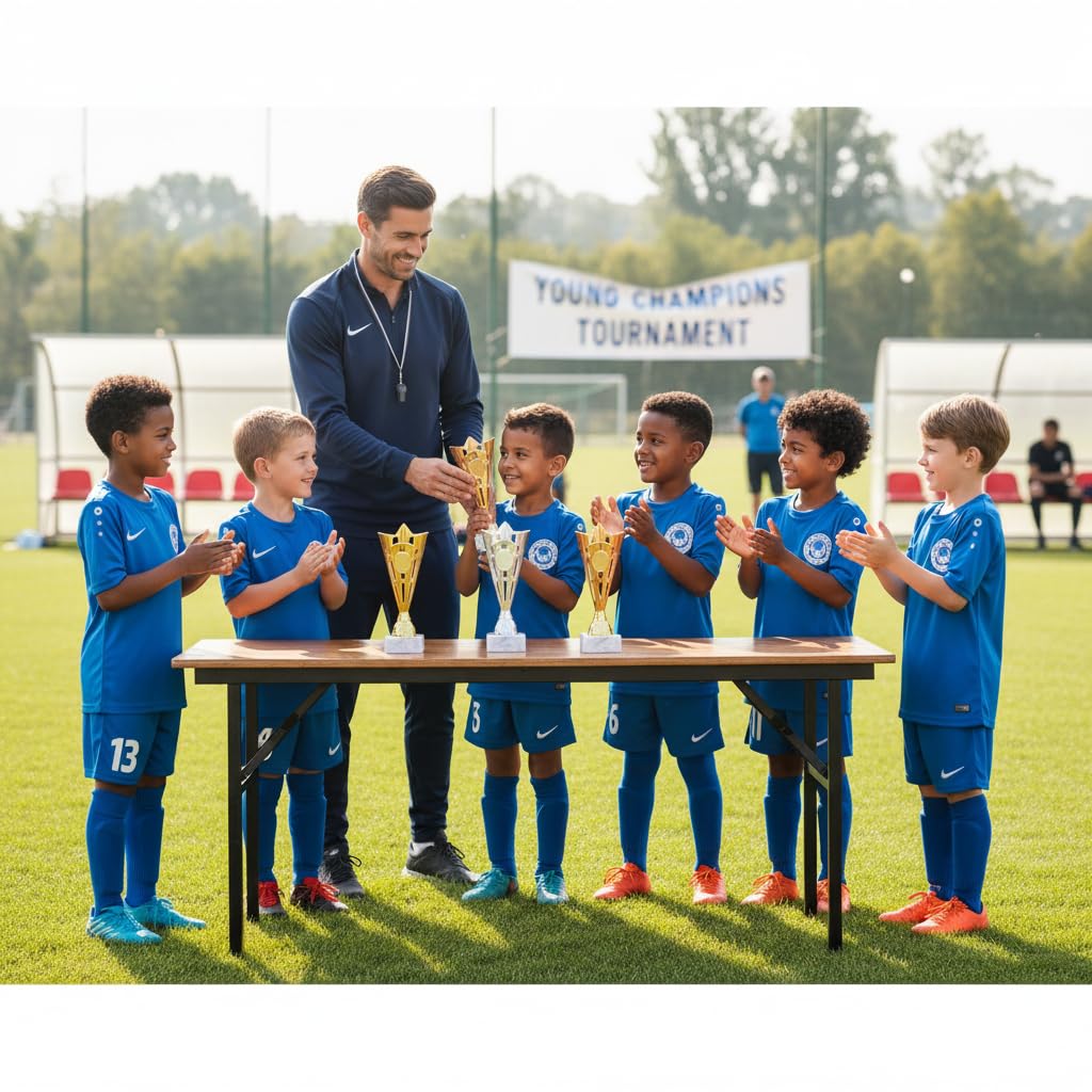 Tris Coppe Fantacalcio | Set 3 Trofei Stella Personalizzati con Targhetta in Alluminio Stampata – Oro, Argento, Bronzo – Premi Prima, Seconda e Terza Classifica Fantalega