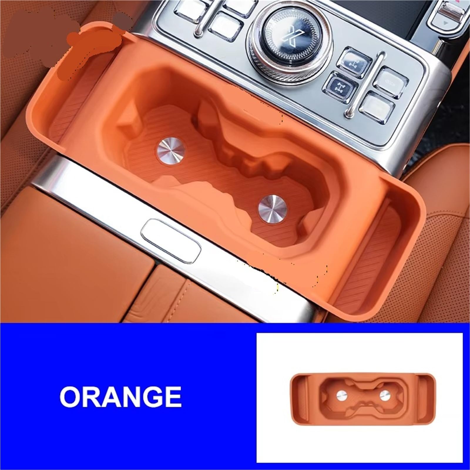 Kompatibel Mit Chery Für Jetour Für G700 2025 2026, Car Center Control Silikon-Becherschlitz-Aufbewahrungsbox Getränkehalter Auto(Beige)
