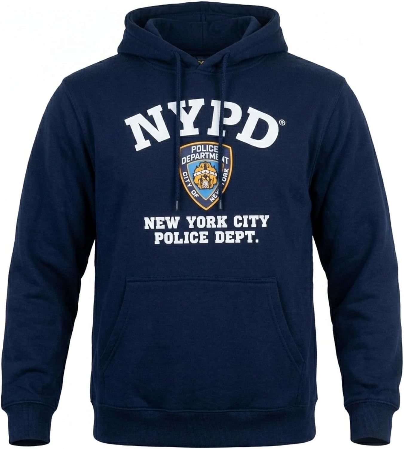 Artisan Owl New York Police Department Style Hooded Sweatshirt Souvenir Hoodie, NavyBlue