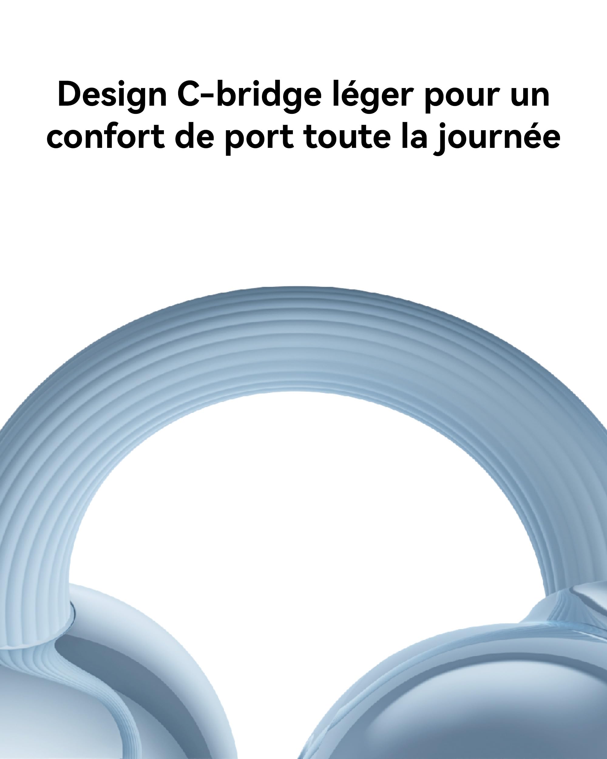 HUAWEI FreeClip 2 écouteurs Confortables sans Fil, Bluetooth, Écoute Ouverte adaptative, Appels d'une clarté cristalline, 38h Heures d'autonomie, iOS & Android, IP57, Noir, Garantie de 30 Mois