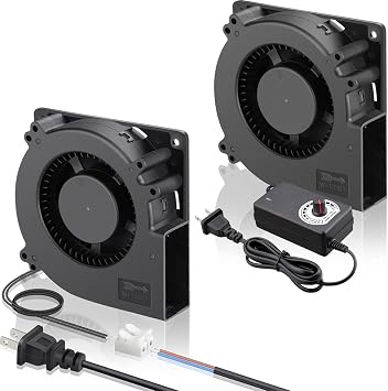 GDSTIME EC Centrifugal Blower AC 110V 120V 220V 240V 120mm x 32mm Squirrel Cage Fan X1 + Variable Speed Blower Fan 110V 120V 220V AC Powered 120mm x 32mm with Speed Controller X1