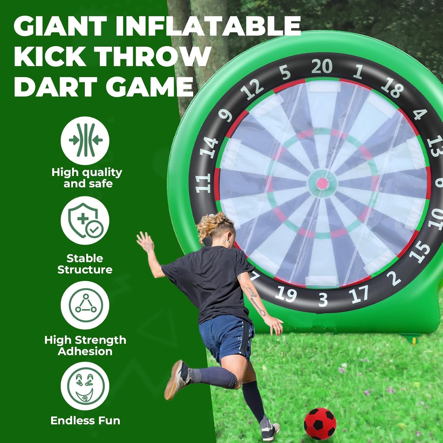 Tablero de Dardos de fútbol Golf Inflable Cargado Gigante Inflable,Juegos y Bombas de Lanzamiento
