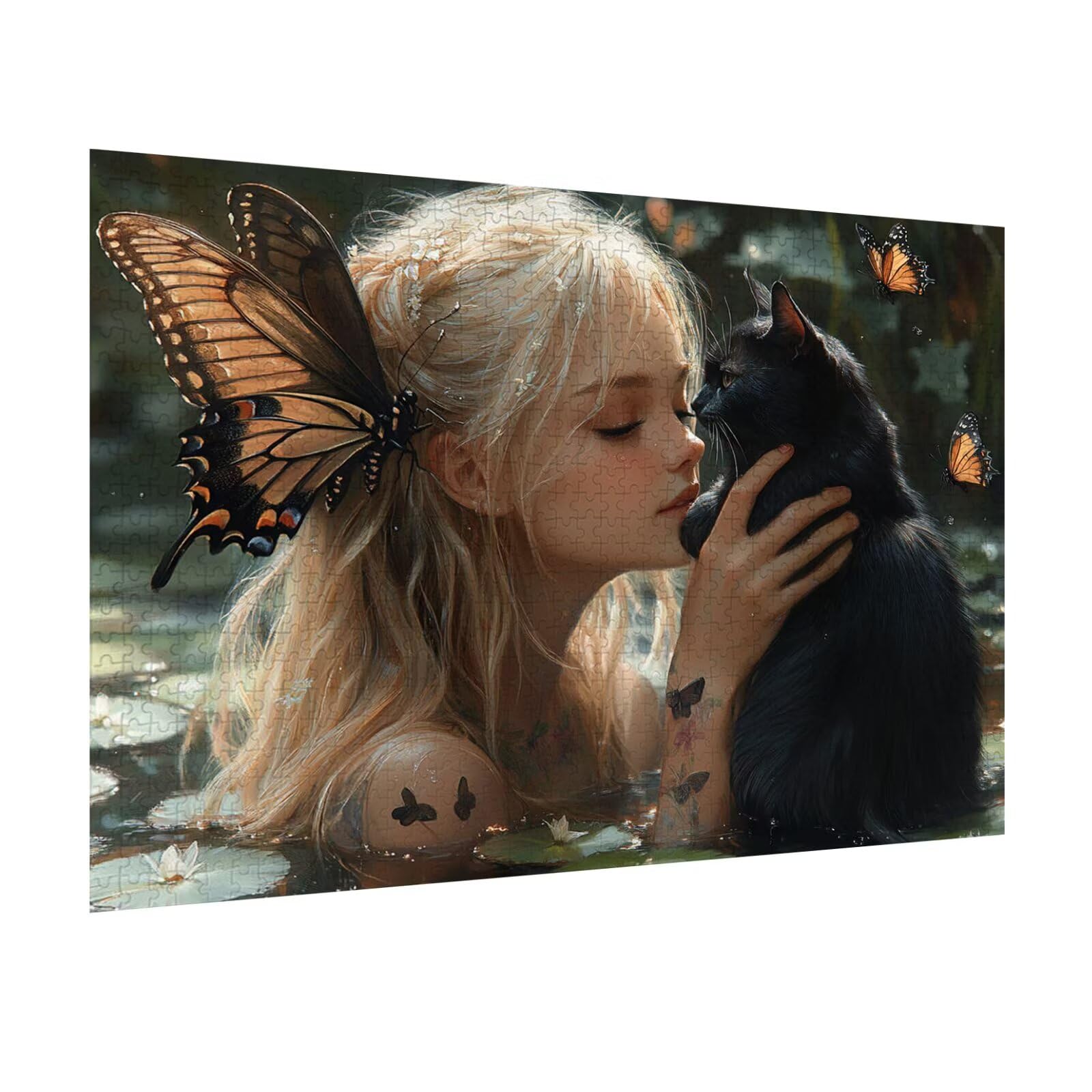 Puzzle 3000 Teile für Erwachsene, 3D Puzzle Mädchen Holzpuzzles, n-635 | Puzzlematte Tier, Heimunterhaltung, Entspannung Meditationspuzzle, Impossible Klassische Jigsaw Puzzles, Home Decoration