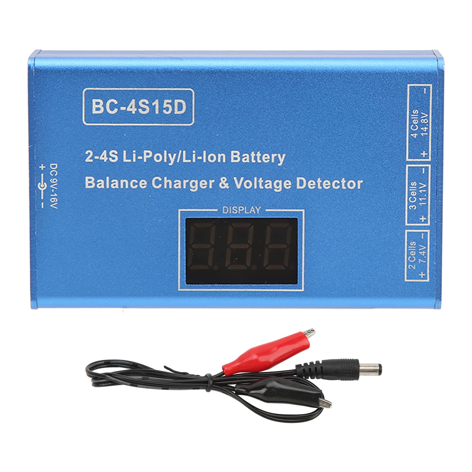 Balance Charger , Multiple Protections 2S 4S Charging Lipo Battery Charger with Voltage Display for Model Airplane for Remote Control Toys(Without Adapter)Model aircraft accessories