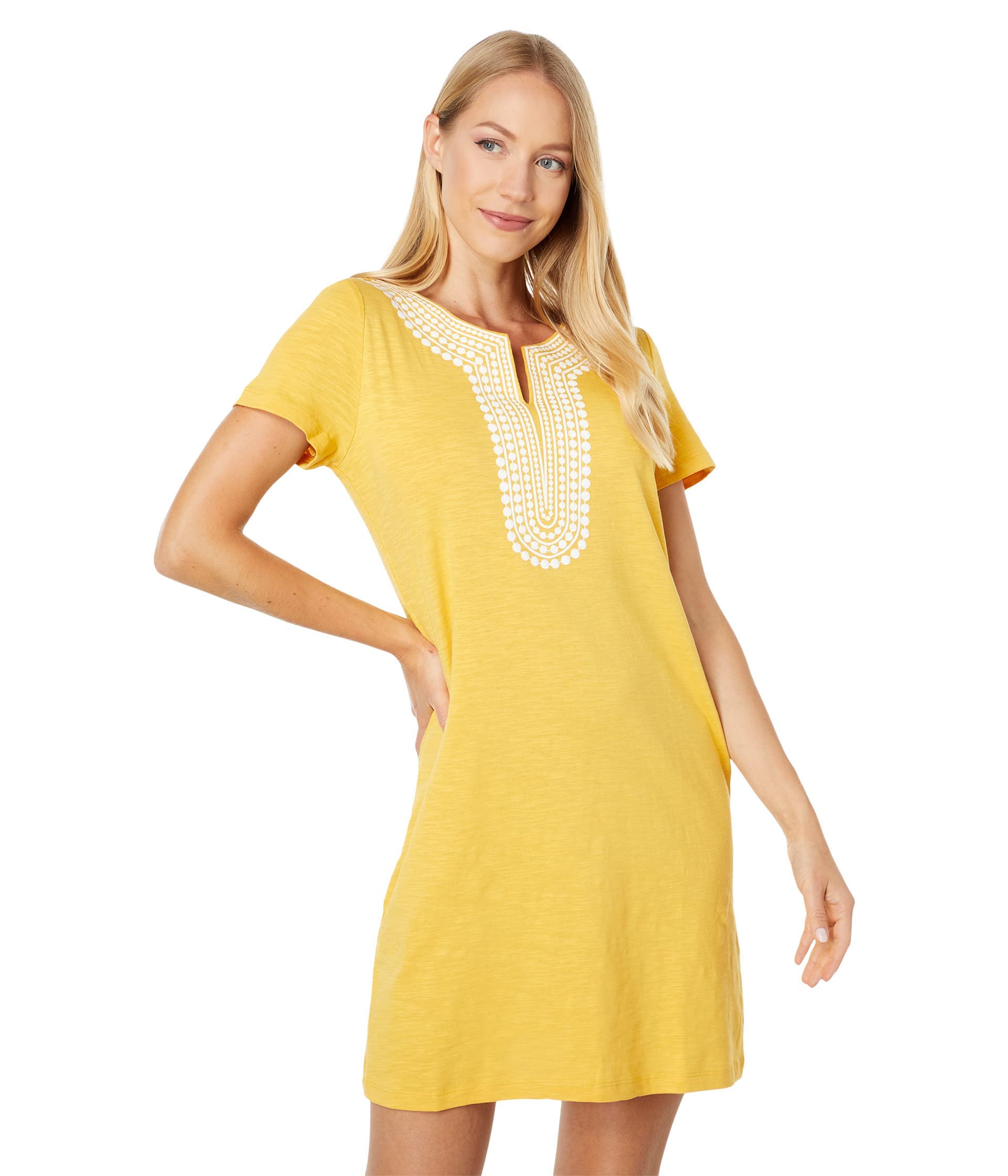 Tommy Hilfiger Short Sleeve Essential Everyday Dress Abito con Lacci sul Davanti Donna