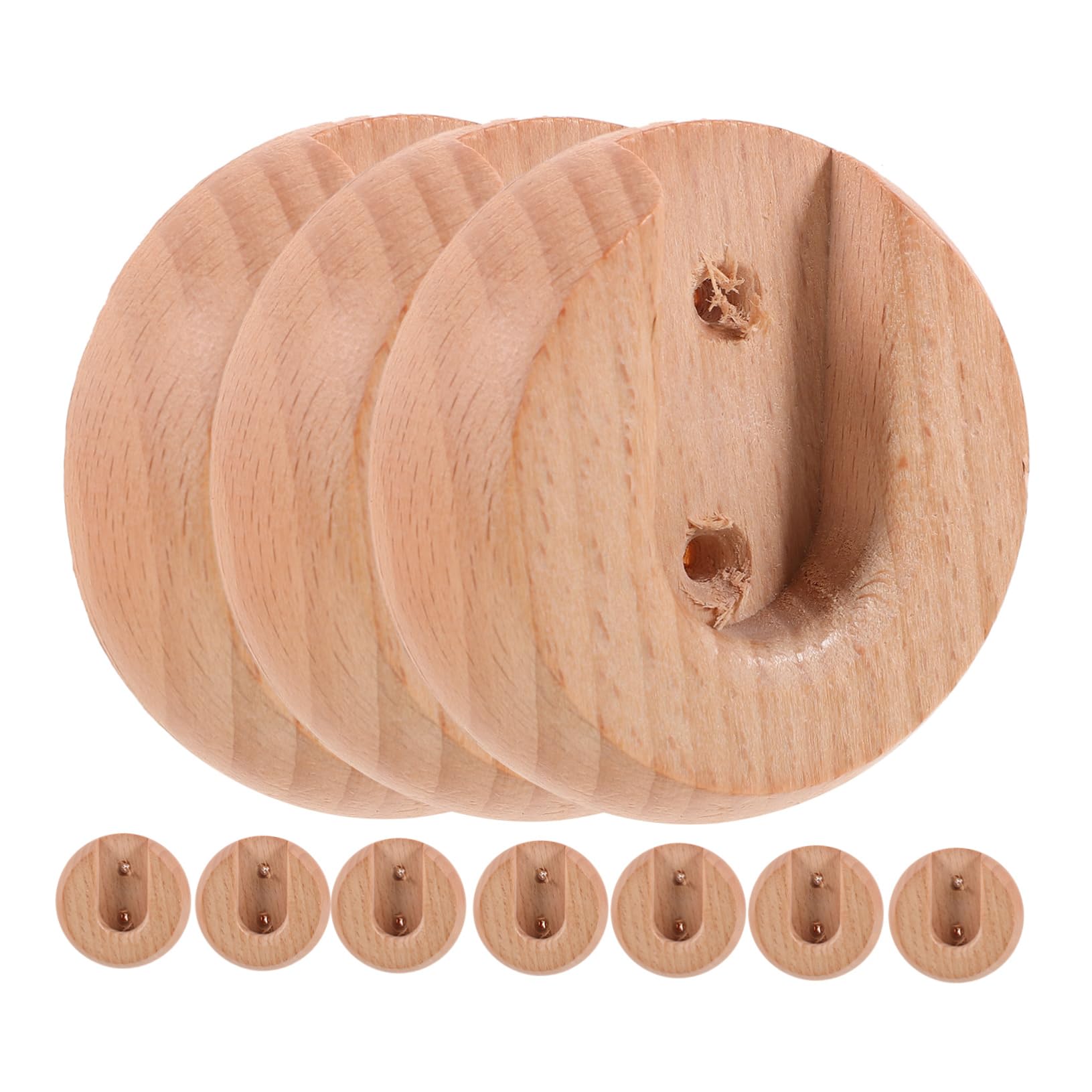 ABOOFAN 10pcs Closet Pole Socket Brackets Wooden Wardrobe Rod Supports Towel and Curtain Rod Holders Easy to Install and Multi Functional Design for Home Use