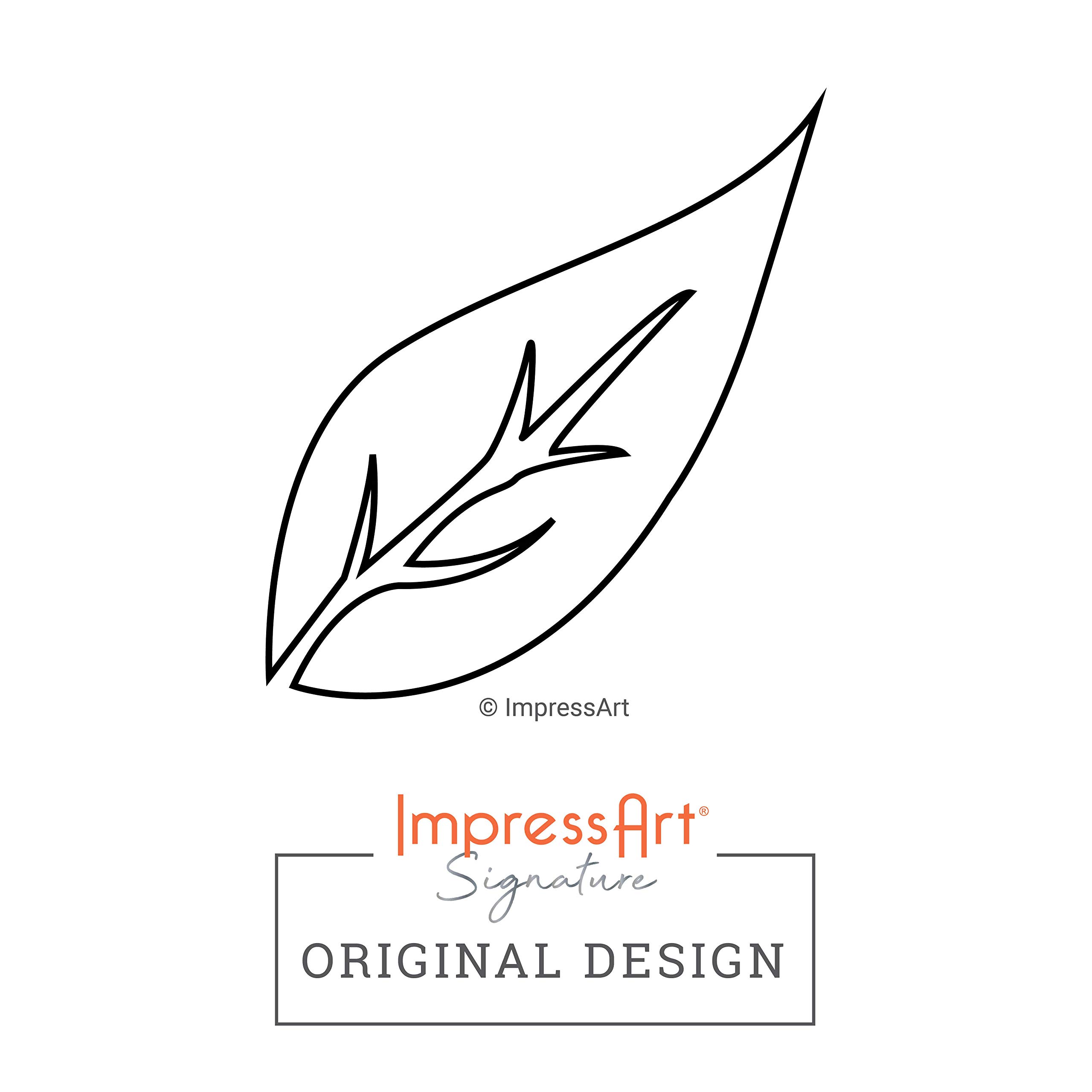 ImpressArt - Leaf Right Signature Metal Design Stamp, 6mm