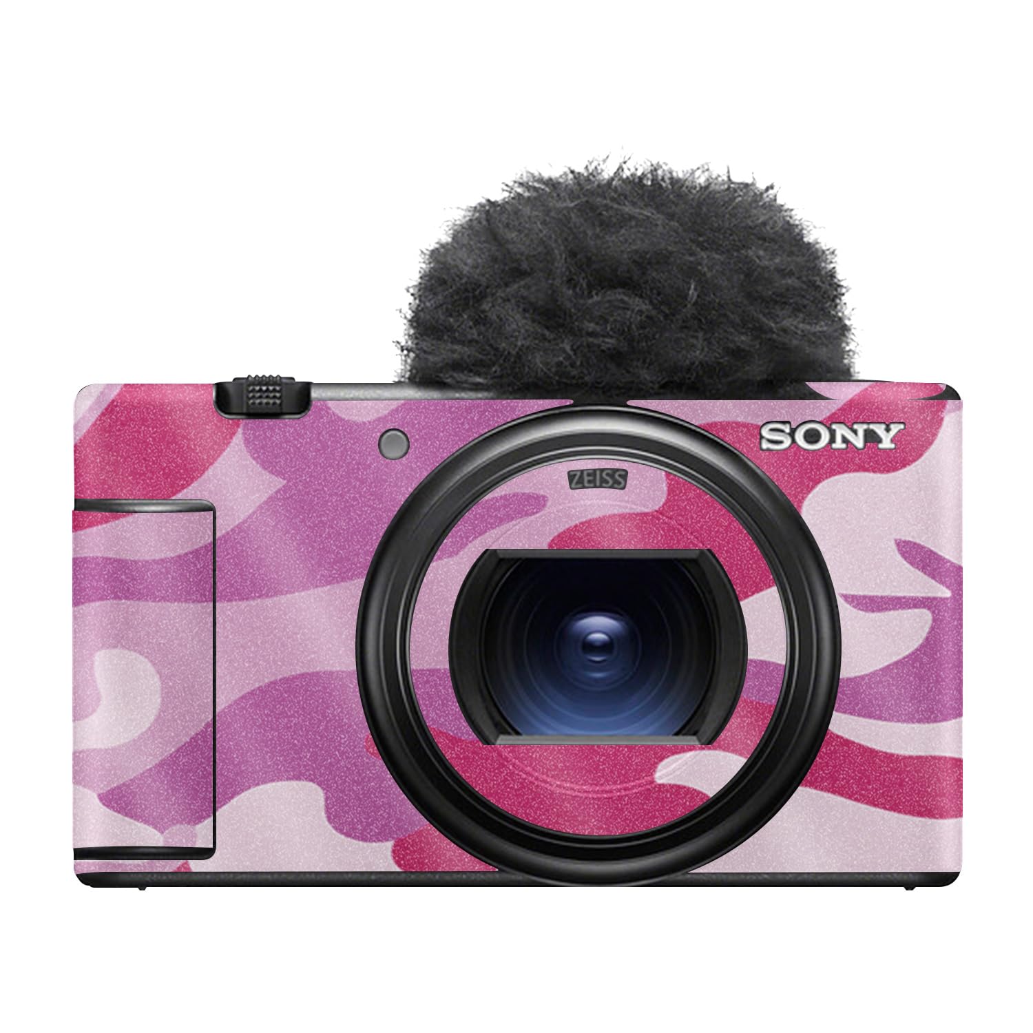 Glossy Glitter Camera Skin Compatible with Sony ZV-1 Mark II (2023) - Pink Camo - Premium 3M Vinyl Protective Wrap Decal Cover - Easy to Apply | Crafted in the USA by MightySkins