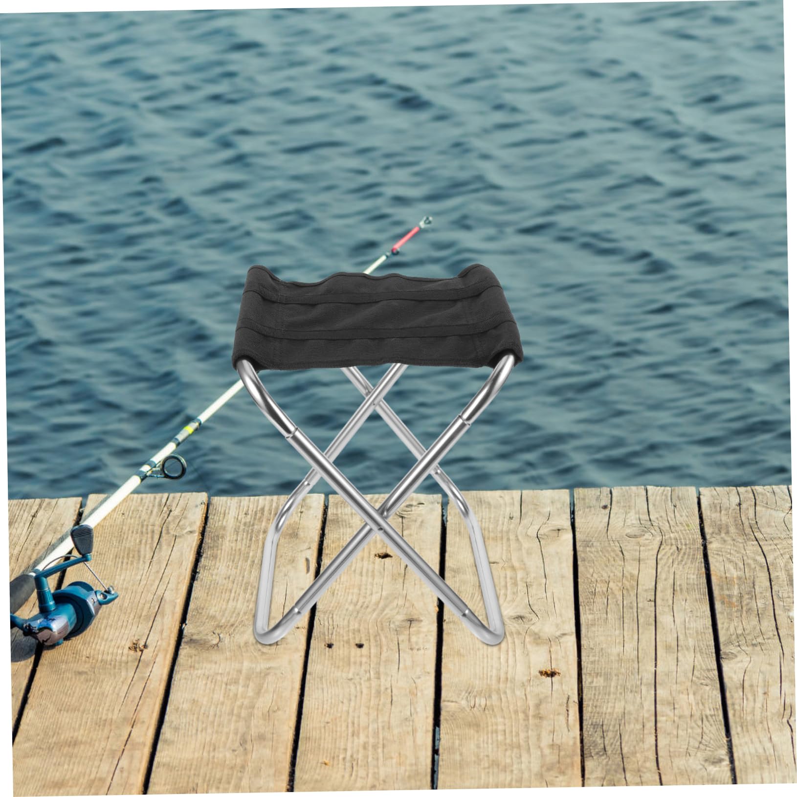 TOYANDONA 5 Piezas Taburete Plegable de aleación de Aluminio Silla Plegable para Acampar Taburete portátil butacas de Salon taburetes Taburete Plegable de Pesca portátil