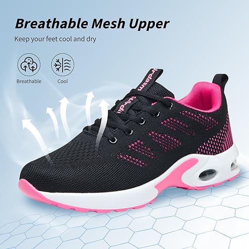 Miniatura 5 de Zapatos para caminar para mujer, ligeros, transpirables, antideslizantes, cómodos durante todo el día para correr, gimnasio, viajes