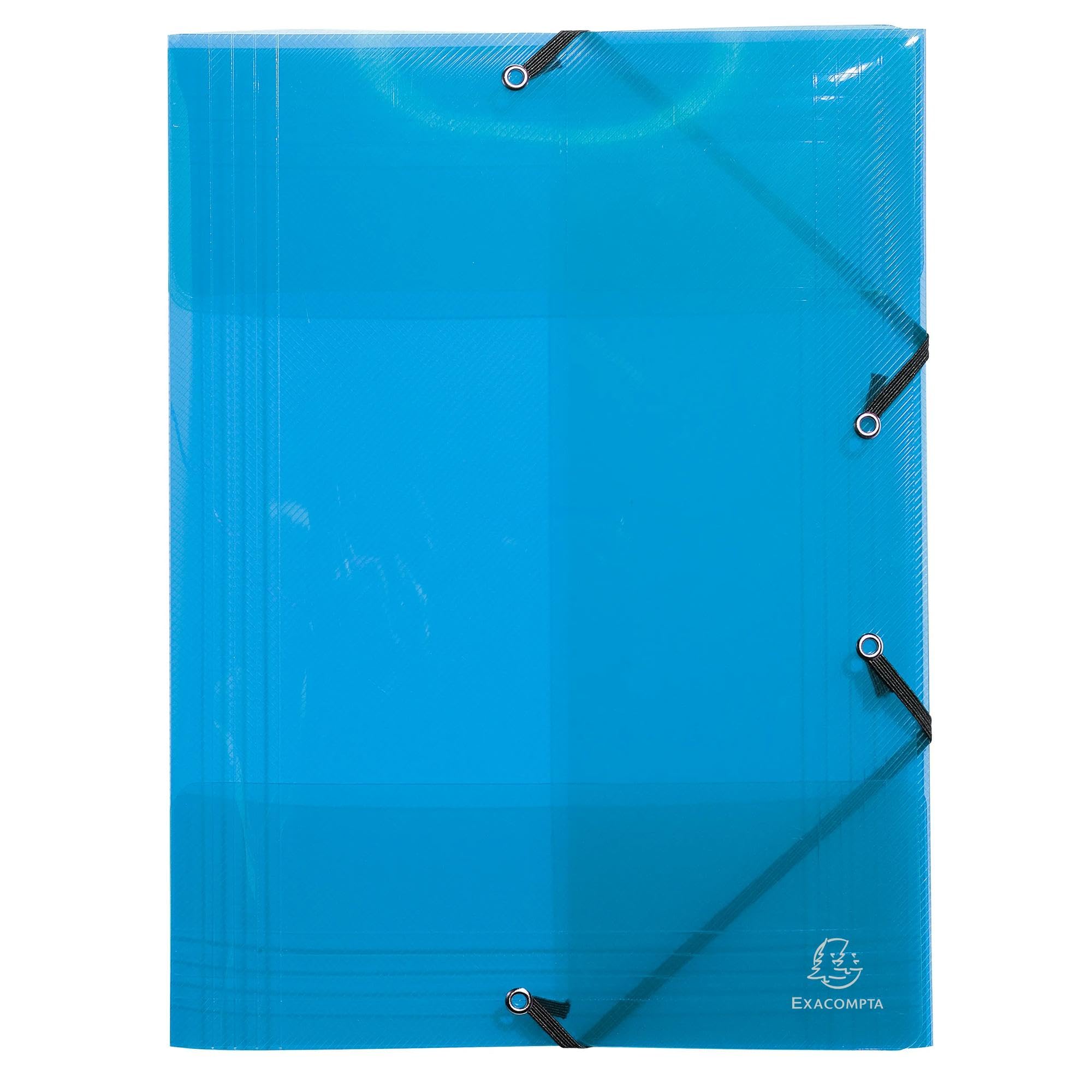 Exacompta 59700E 3-Flap Elastic Folder A4 Crystal Translucent Polypropylene 0.5mm