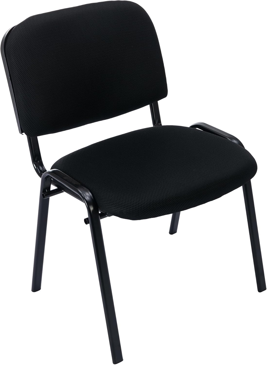 Wahson Office Reception Chairs Set of 20, Black Stackable Church Chairs Indoor, Padded Armless Waiting Room Chairs, Stacking Conference Room Chair for Meeting, Lobby, Classroom, Faux Leather