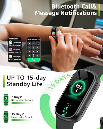 Miniatura 2 de Fitness Tracker (AnswerDial Call), Smart Watch with 1.47" HD Touch Display, 130+ Sport Modes Activity Tracker with Sleep Monitor, IP68 Waterproof