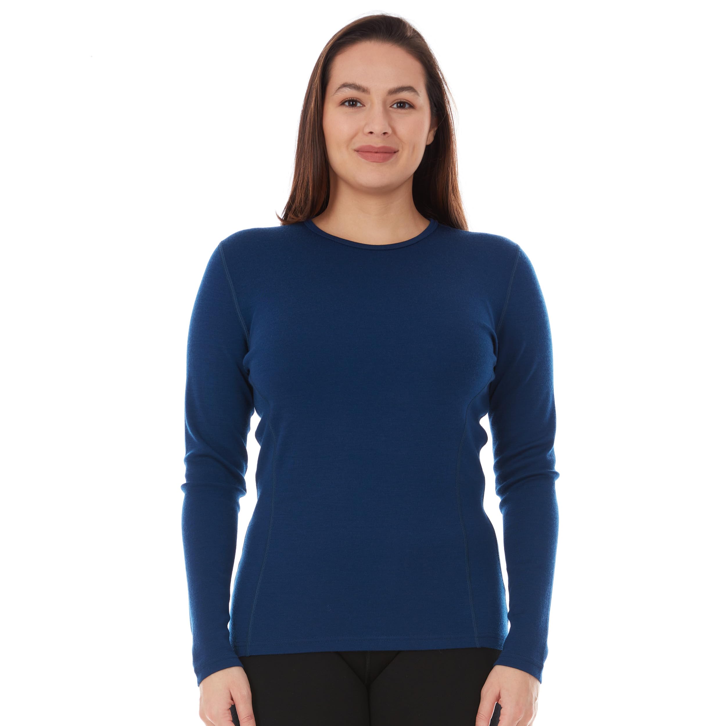 100% Merino Wool - Women's Midweight Base Layer - Long Sleeve Crew