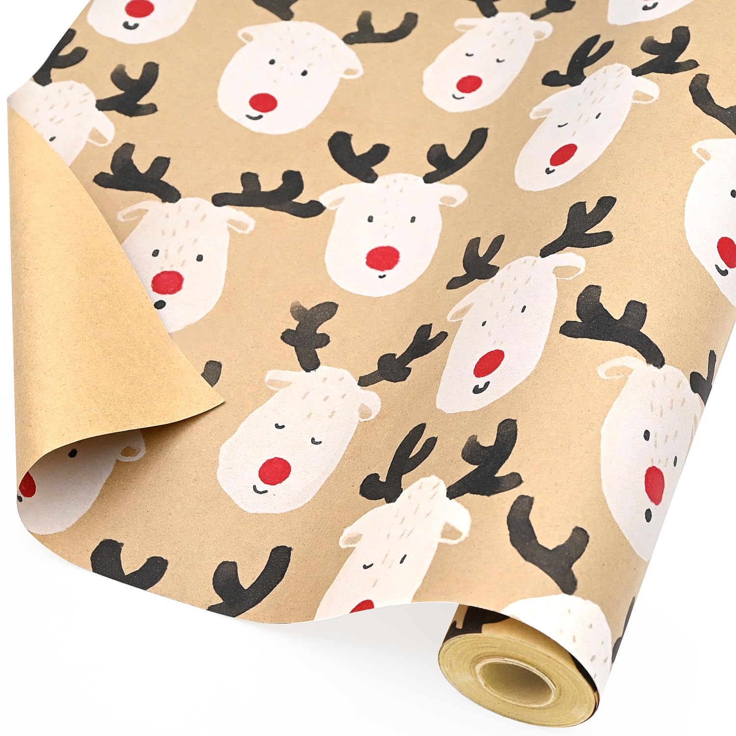DOJoykey Christas Gift Wrapping Paper, 43c X 15 Roll Package Kraft Wrapping Paper Recyclable - View #10