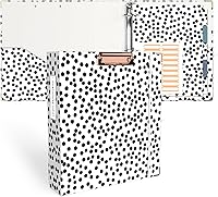 Vista 21 de Ospelelf Carpeta de 3 anillos de 1 pulgada, bonitas carpetas para documentos de tamaño carta (11 x 8.5 pulgadas) con 5 separadores de pestañas