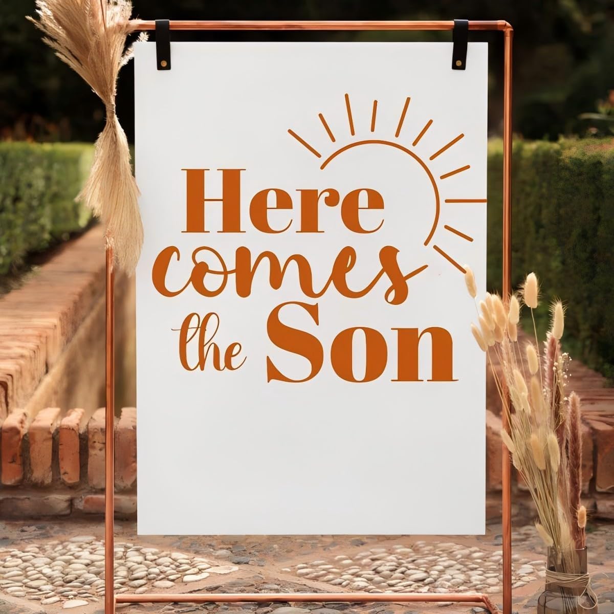 Here Comes The Son Party Decal Sign - Boy Baby Shower Sticker, Welcome Sign Decor, Birthday Decorations image 4