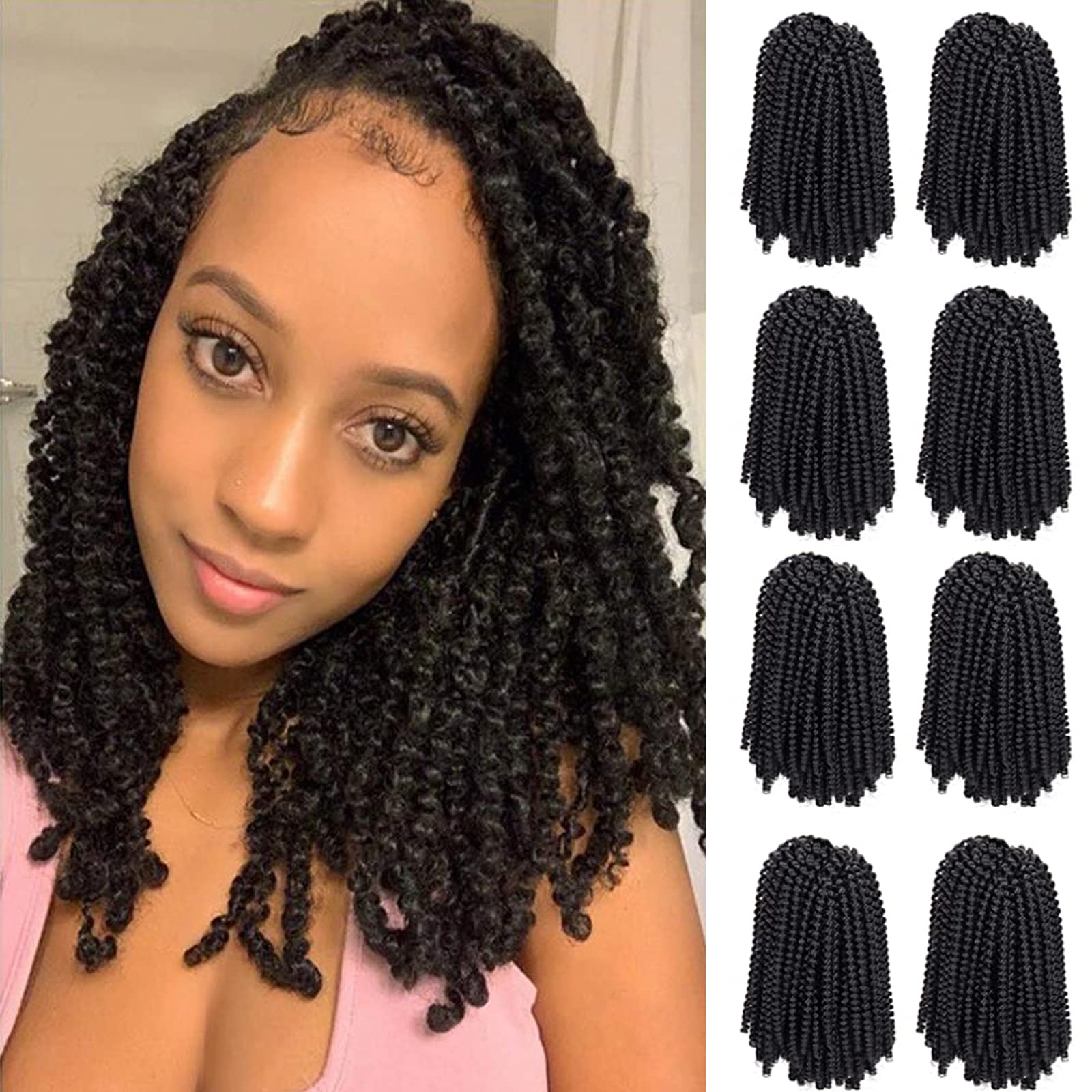 Buy Spring Twist Hair 10 inch 8 packs Spring Twist Crochet Hair For