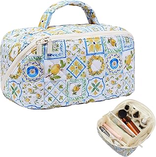 COSHAYSOO Bolsas de maquillaje acolchadas gra...