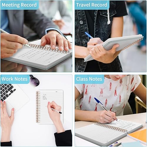 Miniatura 7 de Forvencer Cuaderno espiral rayado con 300 páginas numeradas, cuaderno grueso B5 rayado para escribir con papel de 100 gm, cuadernos de tapa dura con