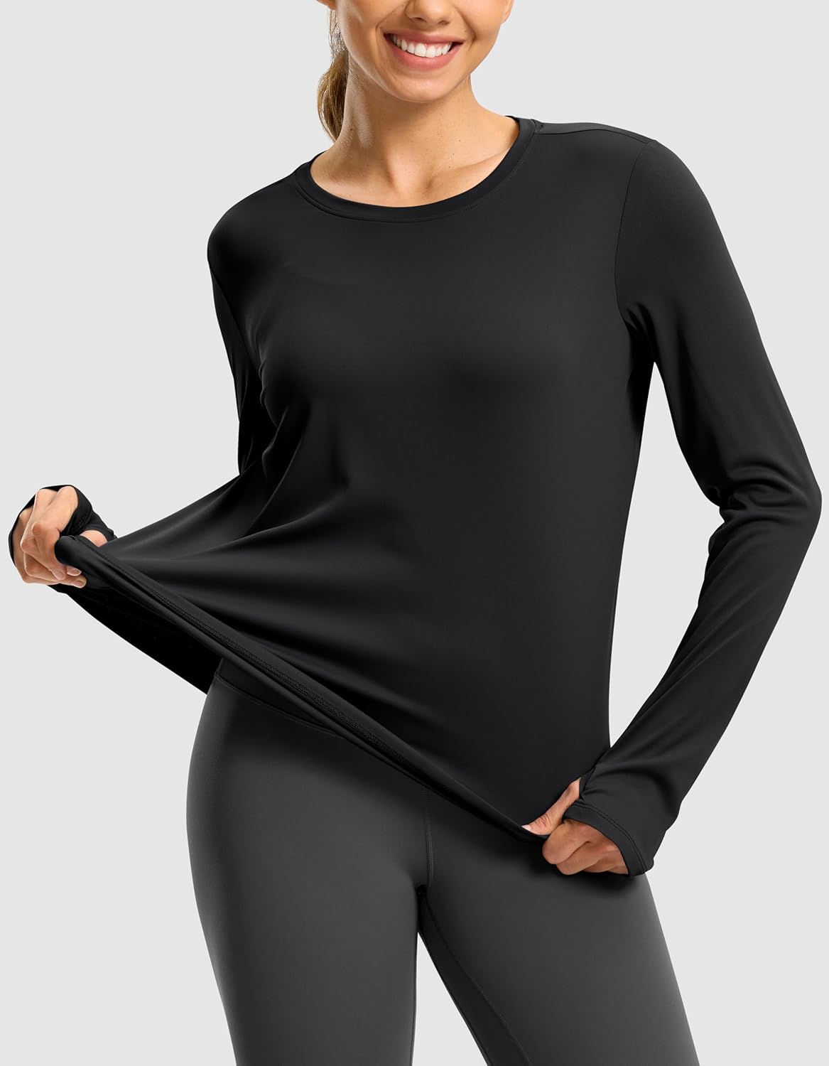 Soothfeel Long Sleeve Workout Tops for Women Lightweight Athletic Running Gym Active Shirts UPF 50+ Quick Dry Hiking Tops - Image 2