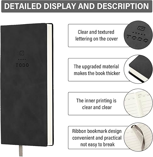 Miniatura 3 de Cuaderno de 196 páginas para lista de tareas diarias, bloc de notas para bolsillo de trabajo, lista de tareas pendientes sin fecha, agenda diaria